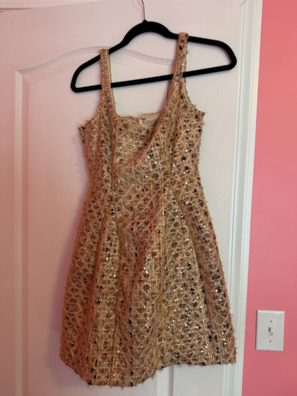 Maeve Gold Sequin Embellished Mini Dress